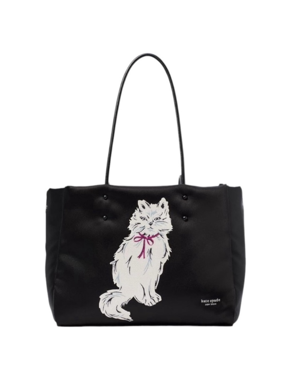 kate spade Whiskers Collection Beaded Black Large Tote Bag